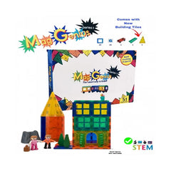 Mag-Genius Magnet Building Tiles 51 Piece Toy Set