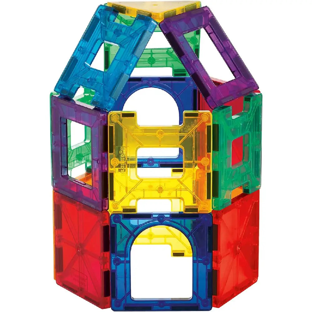 Magnetic Building Block Tiles 12 Shaped Squares (4 of each type) thumbnail