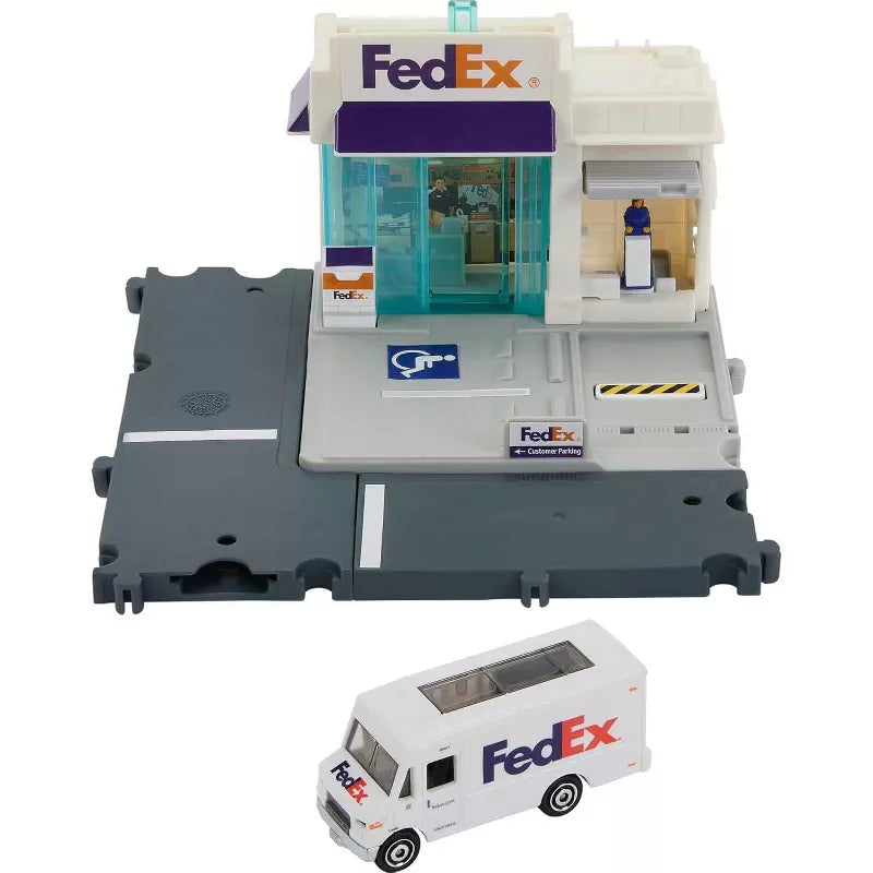 Matchbox Action Drivers FedEx Package Center w/FedEx Delivery Truck 1:64 Scale Playset thumbnail