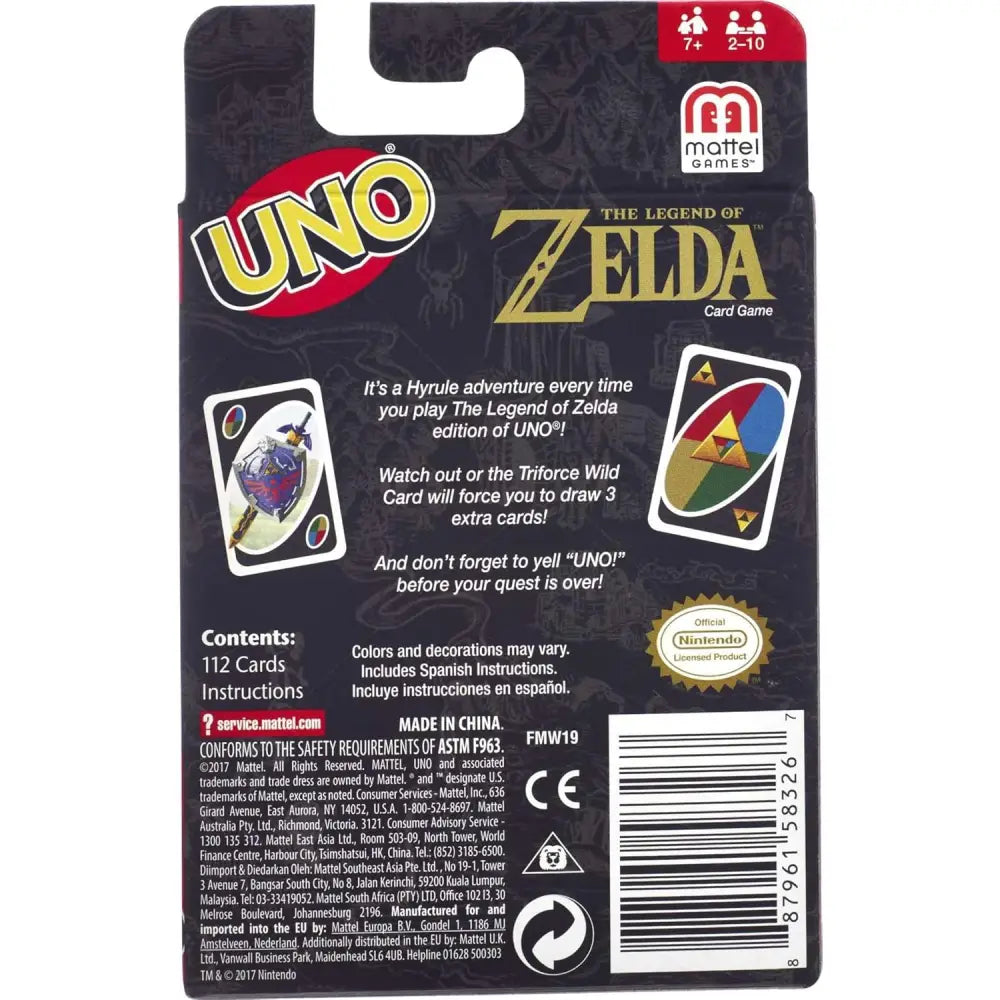Mattel Games UNO the Legend of Zelda Card Game FMW19 thumbnail