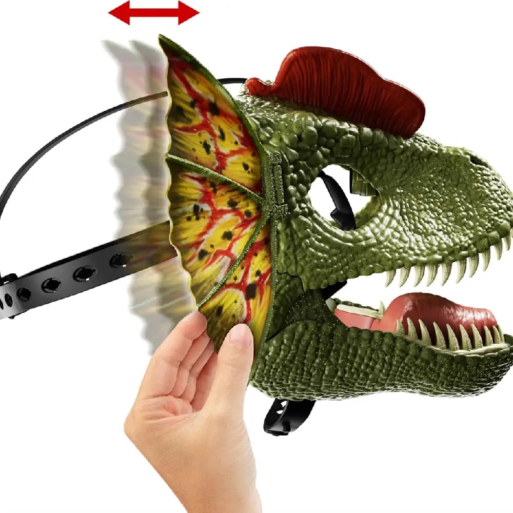 Mattel Jurassic World Role-Play Mask, Dilophosaurus with Venom Launching Water Feature HXF55 thumbnail