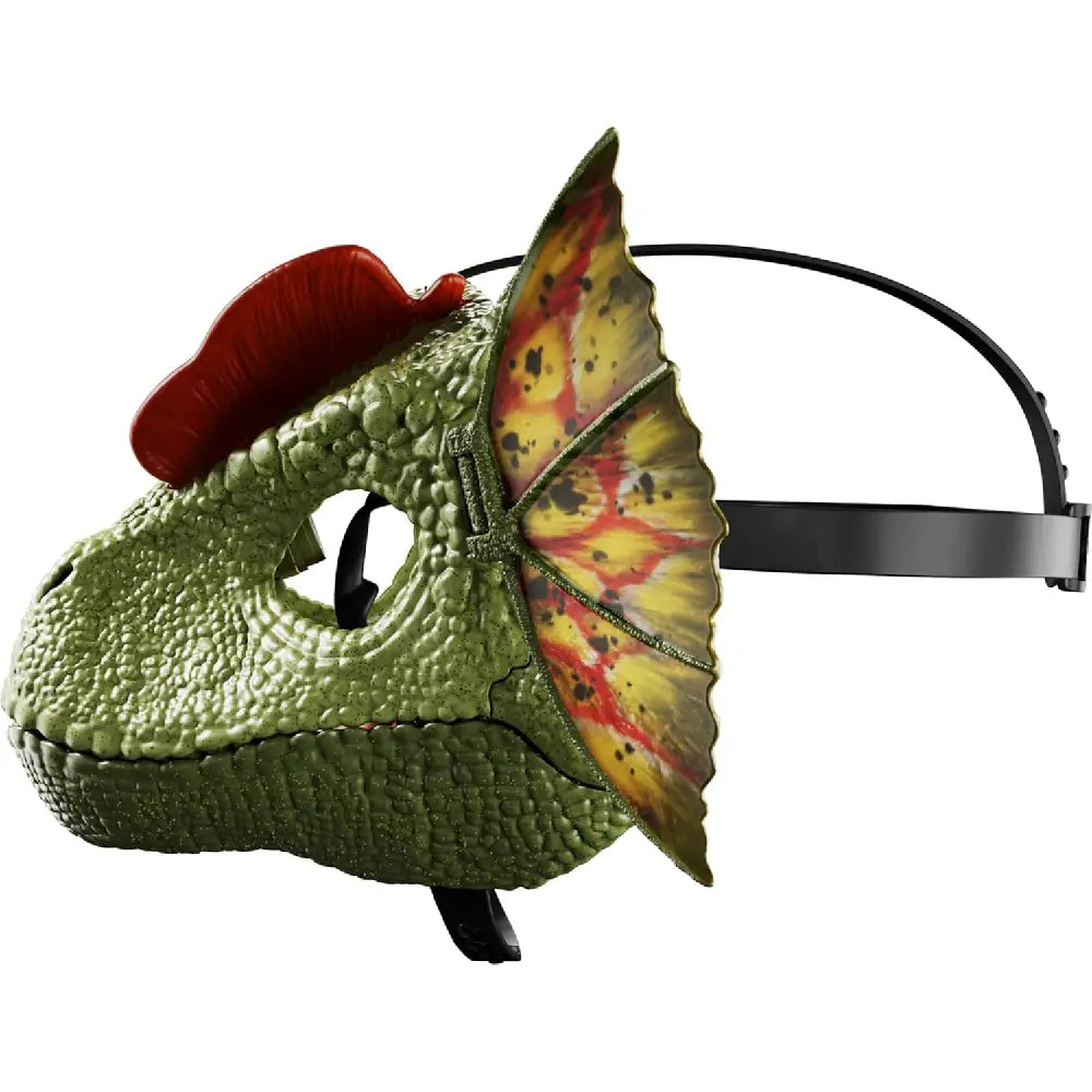 Mattel Jurassic World Role-Play Mask, Dilophosaurus with Venom Launching Water Feature HXF55 thumbnail