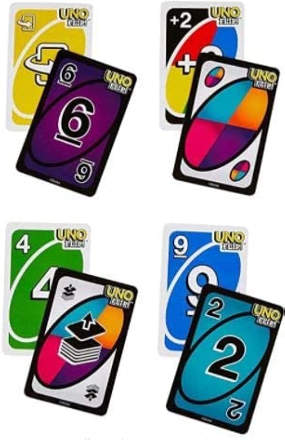 Mattel Flip and DOS Card Game Combo Pack – Family-Friendly Strategy Card Games for Kids & Adults thumbnail