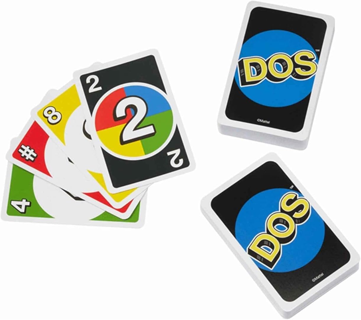 Mattel Flip and DOS Card Game Combo Pack – Family-Friendly Strategy Card Games for Kids & Adults thumbnail
