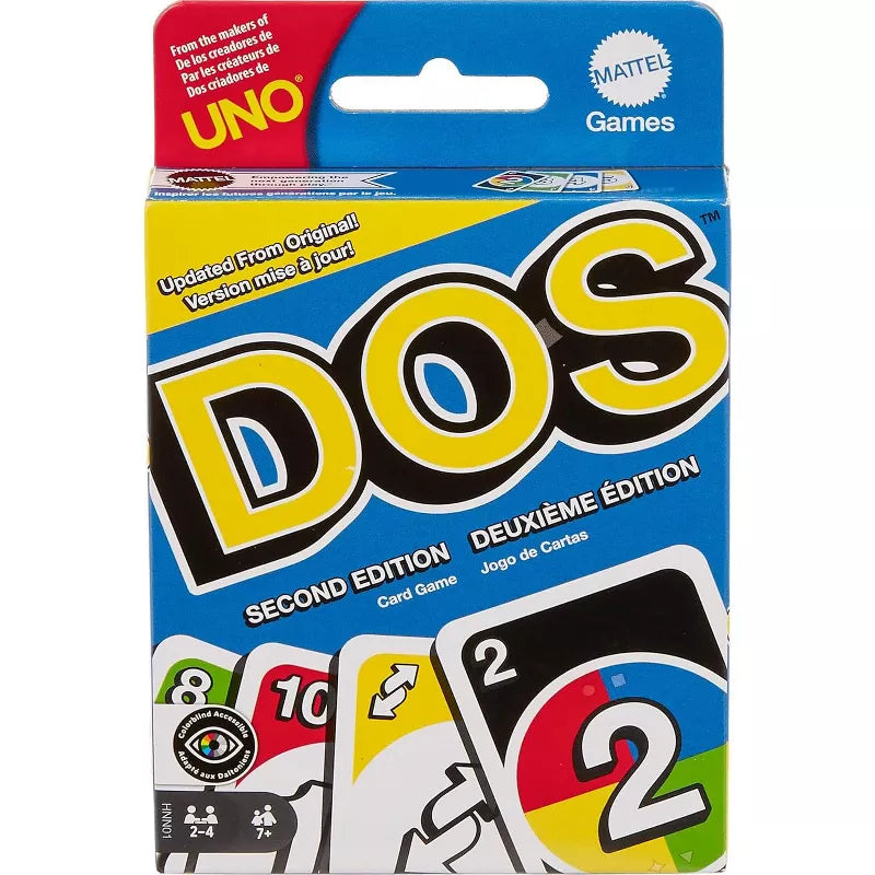 Mattel Games DOS Second Edition Card Game for Family Nights, Game Nights