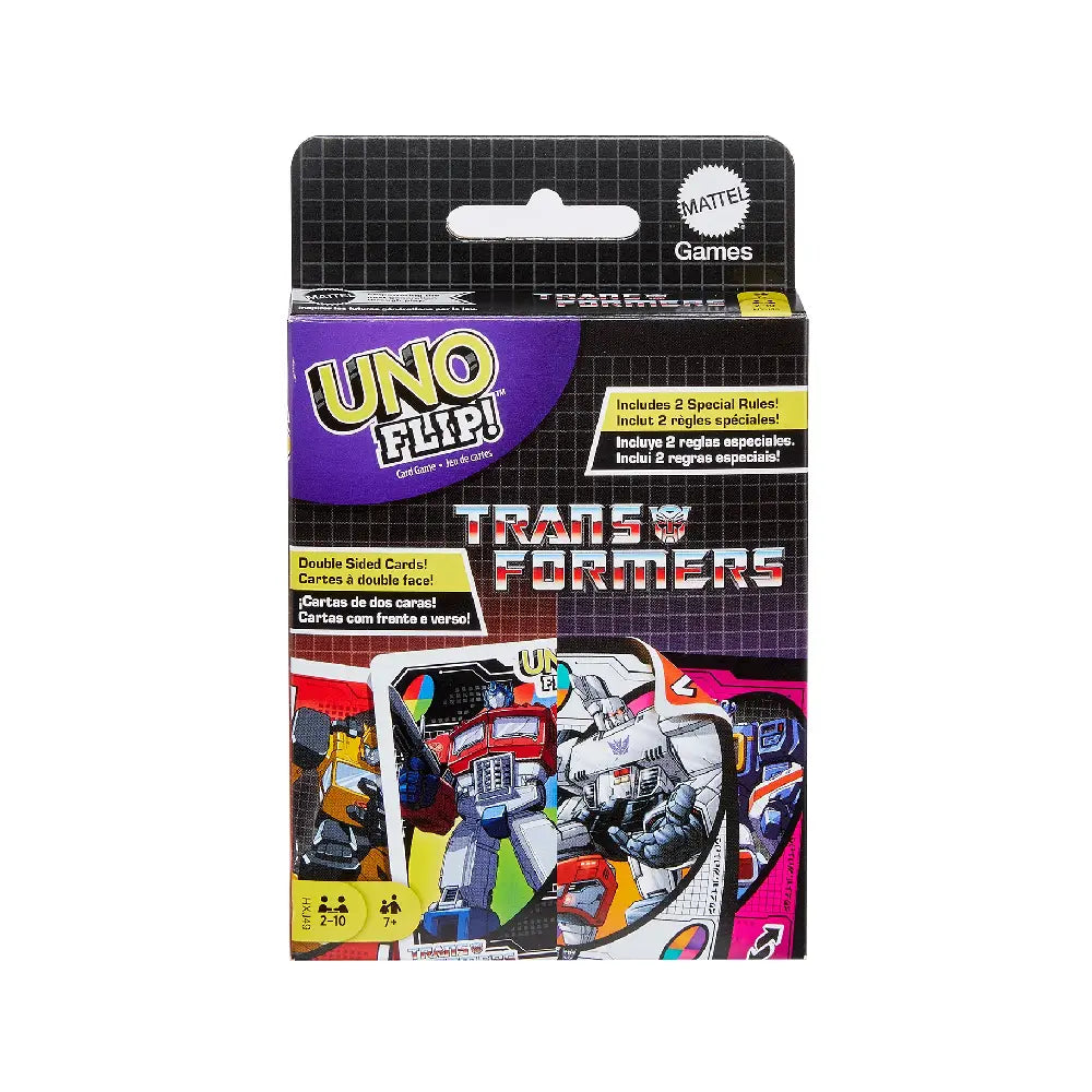 Mattel Games UNO Flip Transformers Card Game HXJ49 thumbnail