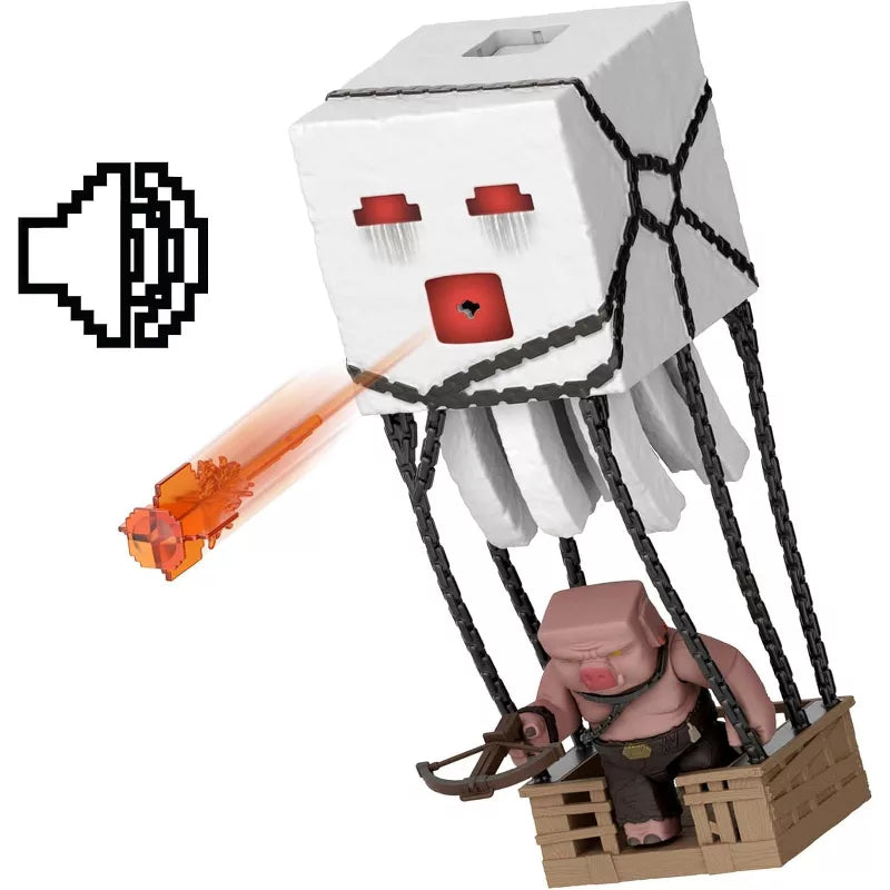 Minecraft Blast Attack Ghast Action Figure Set with Exclusive Accessories, Fully Poseable Figures and Movie-Inspired Design for Kids, Collectors, and Adventure Play thumbnail