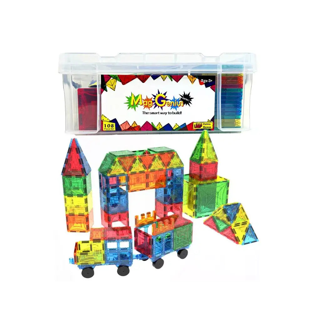 Magnetic Building Block Tiles 108pc thumbnail