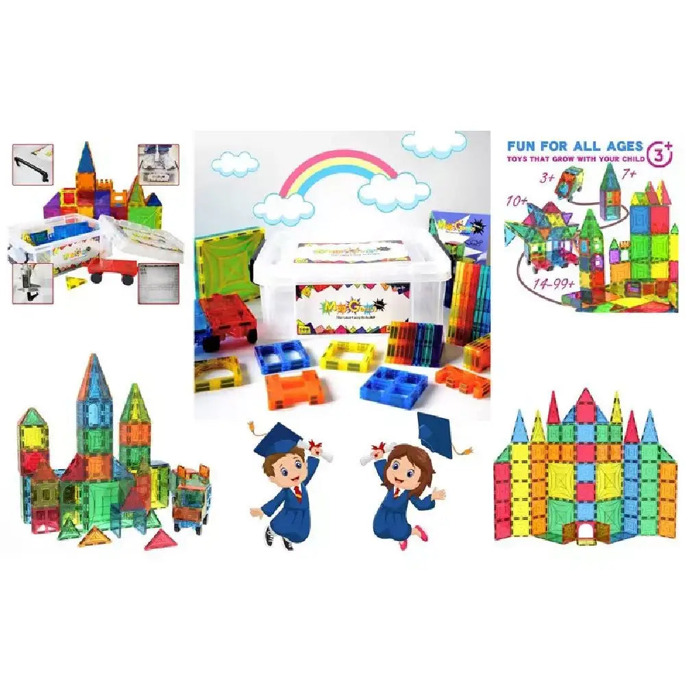 Magnetic Building Block Tiles 108pc thumbnail