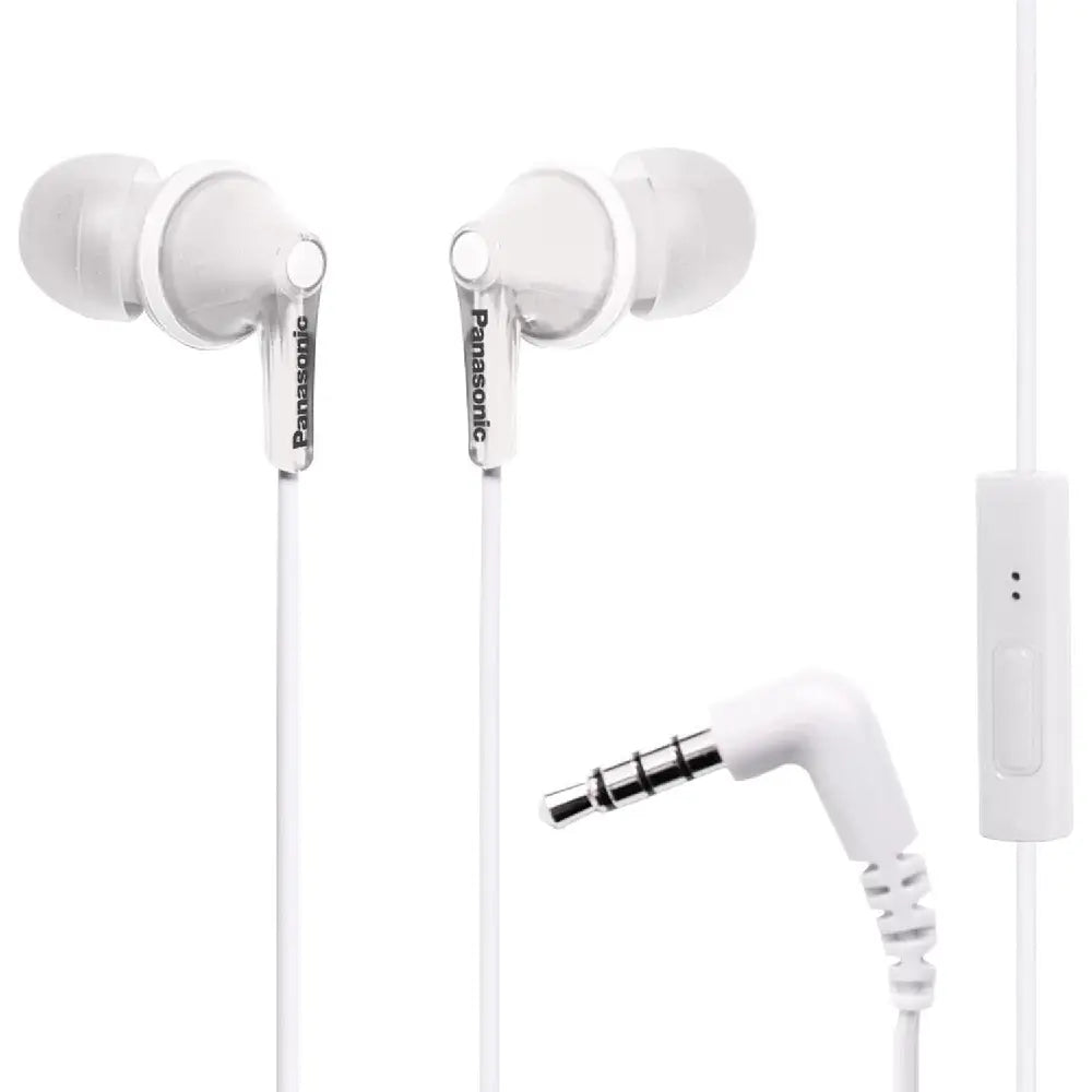 PANASONIC ErgoFit Headphones with Microphone WHITE RP-TCM125-W thumbnail