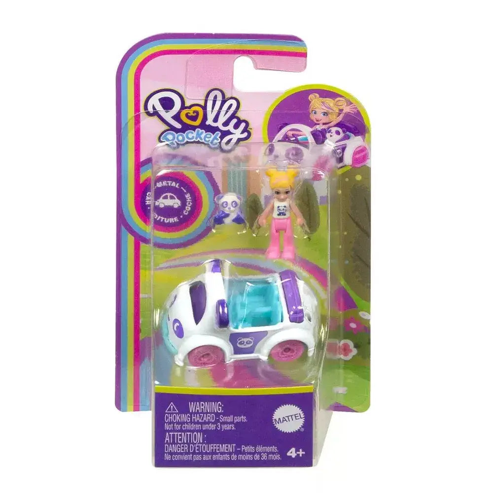POLLY POCKET Doll & Vehicle PANDA CAR HKV56 thumbnail