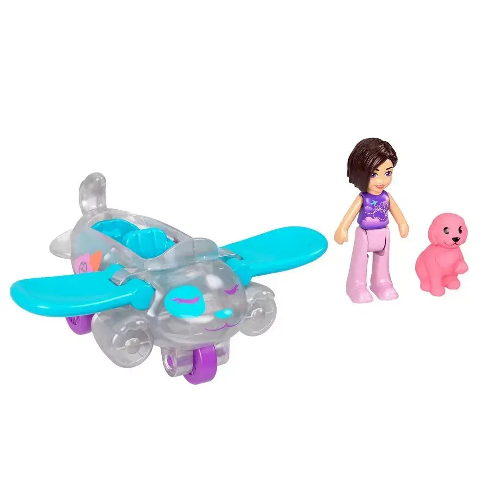 POLLY POCKET Doll & Vehicle airplane HRD42 thumbnail