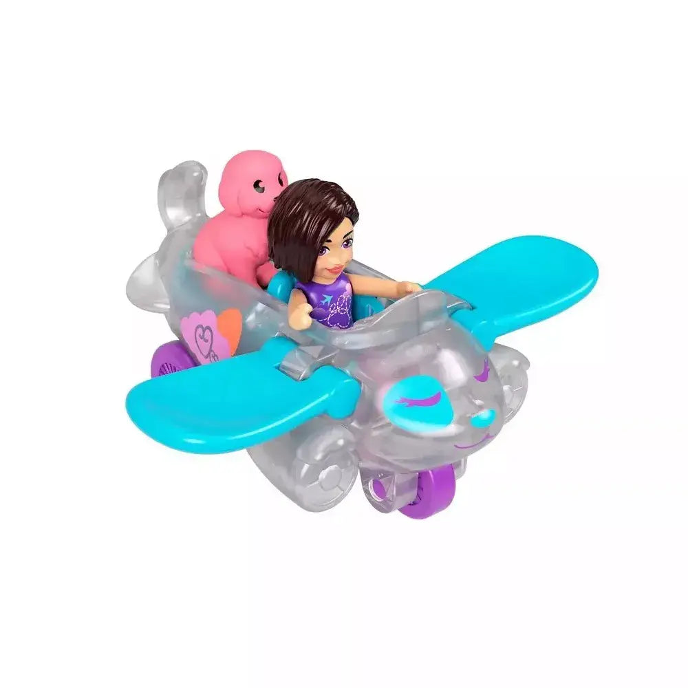 POLLY POCKET Doll & Vehicle airplane HRD42 thumbnail