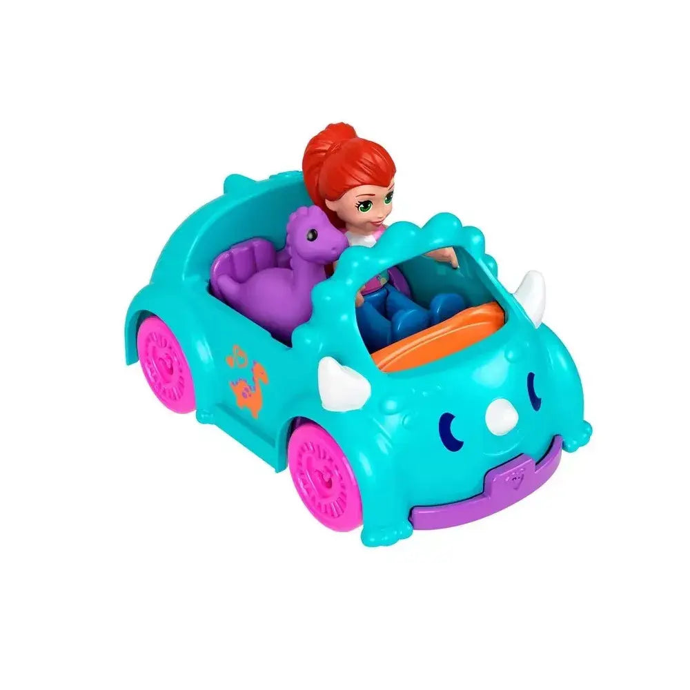 POLLY POCKET Doll & Vehicle and Pet Dino HRD43 thumbnail