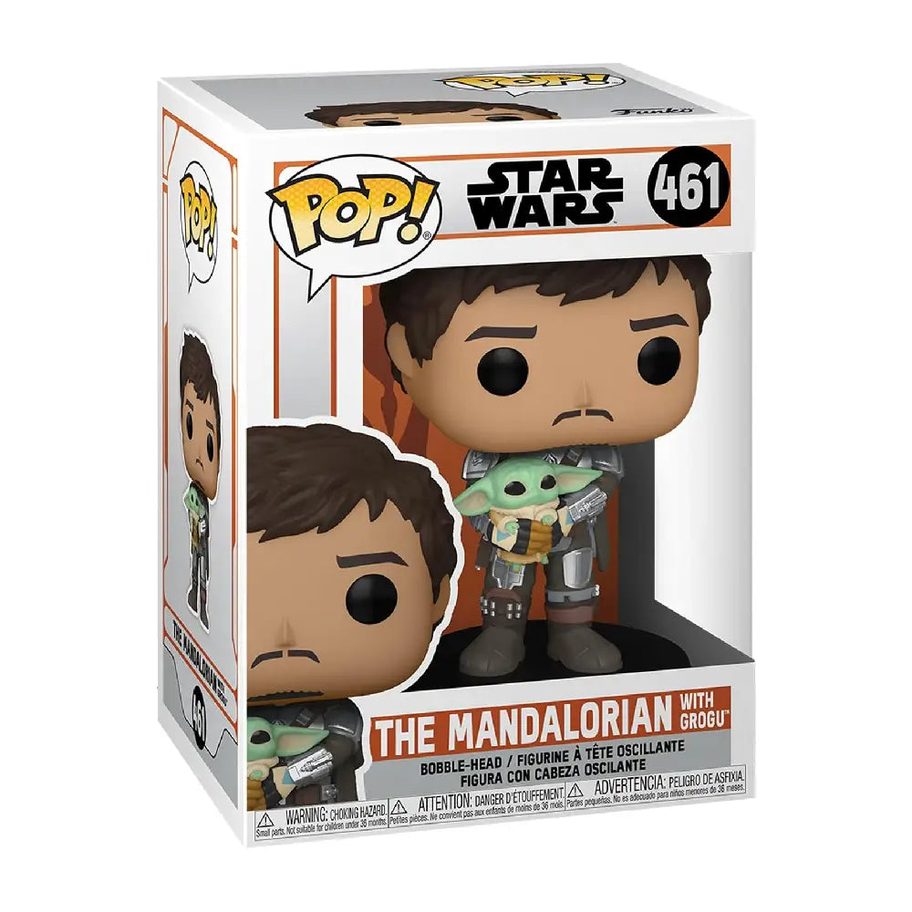POP Funko Star Wars: The Mandalorian - The Mandalorian Din Djarrin with Grogu F-54525 thumbnail