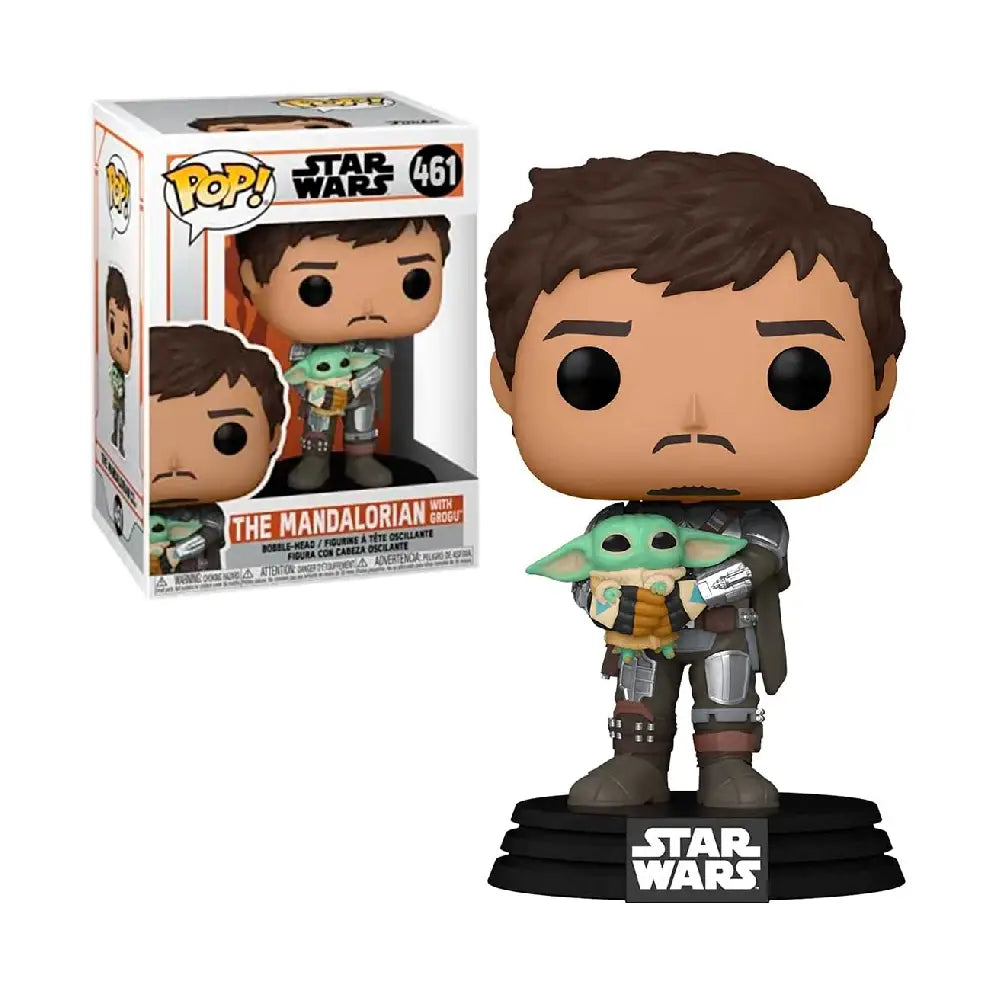 POP Funko Star Wars: The Mandalorian - The Mandalorian Din Djarrin with Grogu F-54525 thumbnail