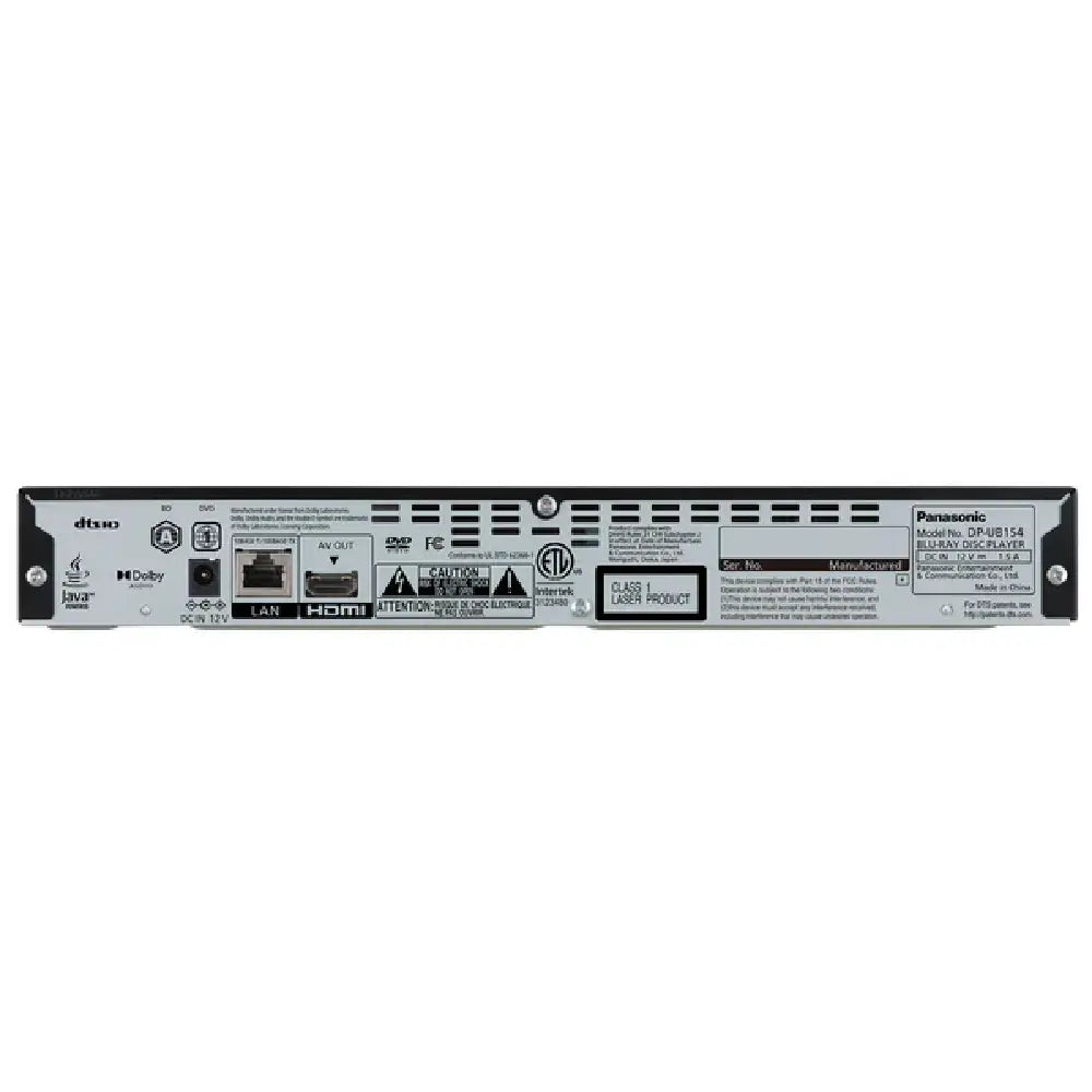 Panasonic 4K Blu-ray Player HDR10+ Hi-Res Audio DP-UB150PC-K thumbnail