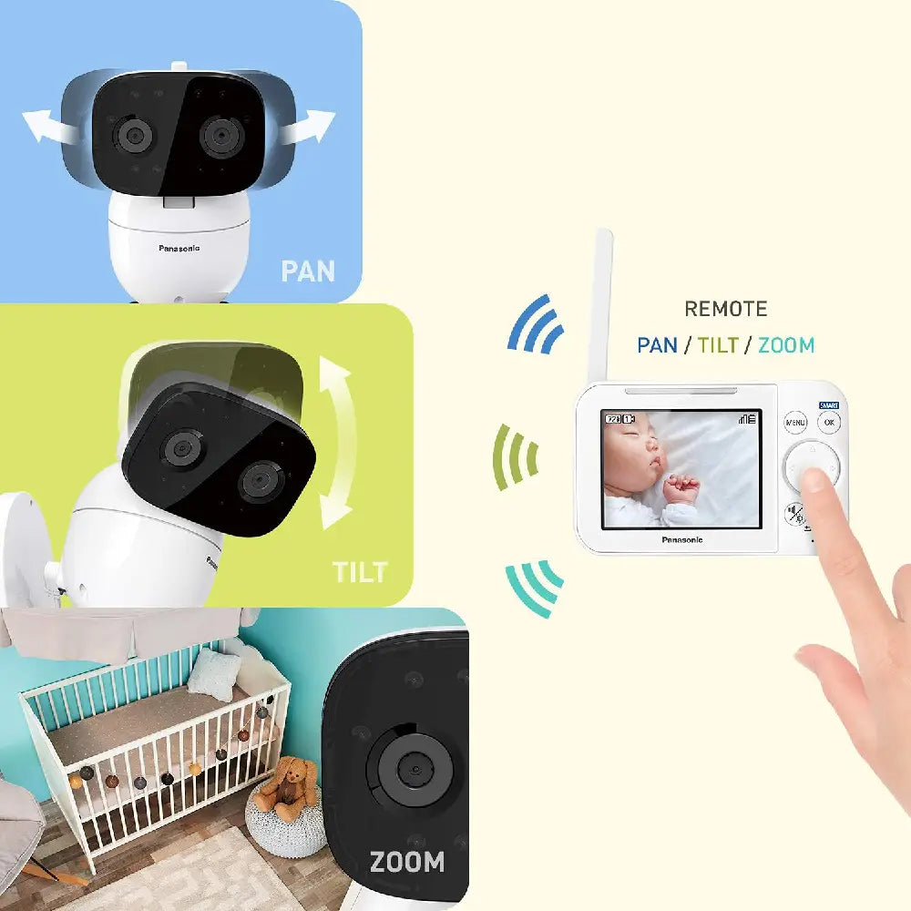 Panasonic Baby Monitor with Camera and Audio, White KXHN4101W thumbnail