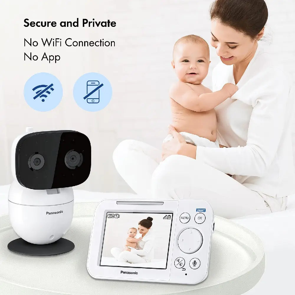 Panasonic Baby Monitor with Camera and Audio, White KXHN4101W thumbnail