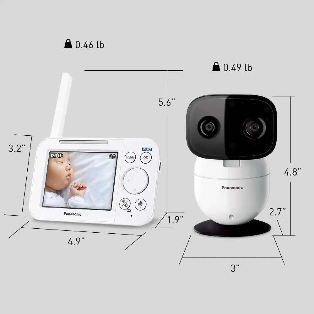 Panasonic Baby Monitor with Camera and Audio, White KXHN4101W thumbnail