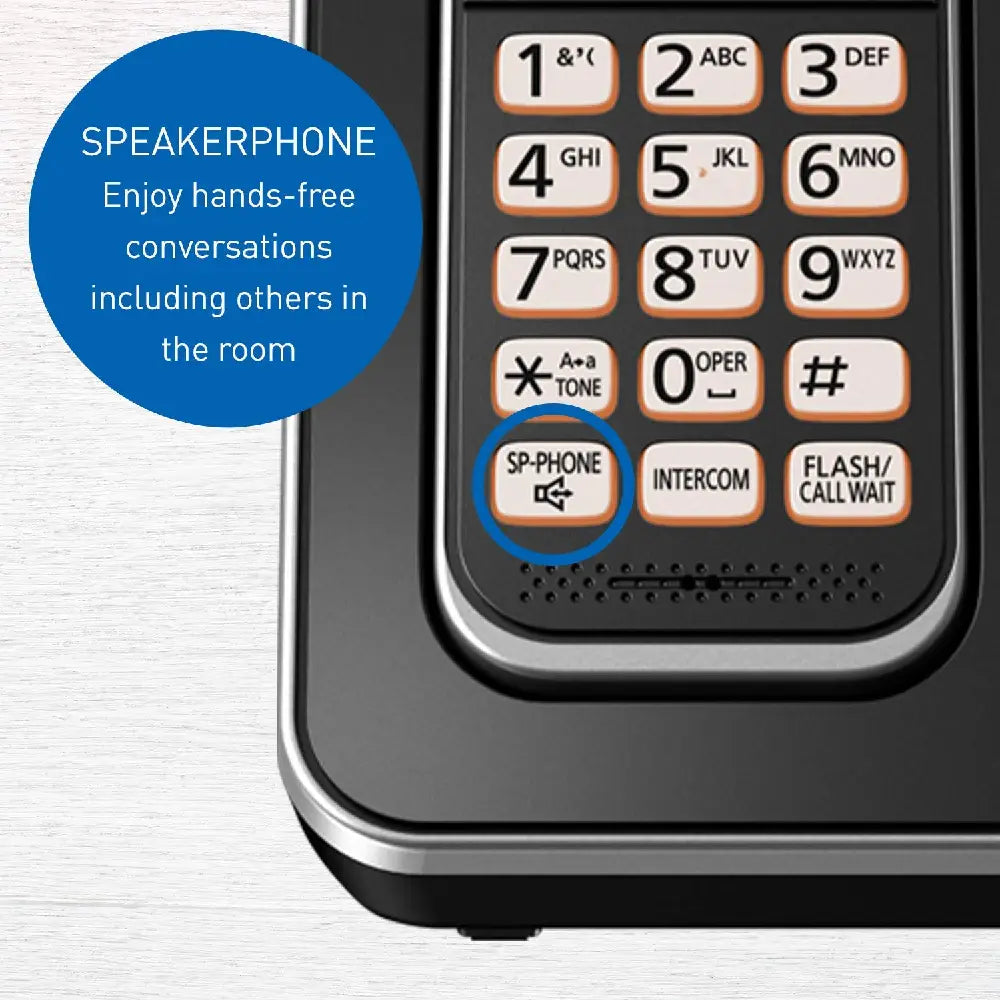 Panasonic Dect 6.0 Expandable Digital Cordless Answering System, 3-Handset Kxtgd393b KX-TGD393 thumbnail