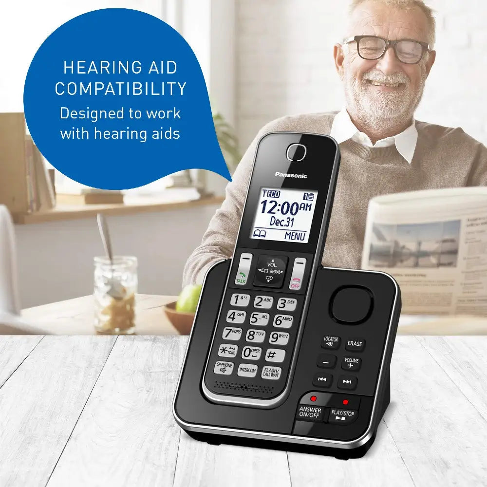 Panasonic Dect 6.0 Expandable Digital Cordless Answering System, 3-Handset Kxtgd393b KX-TGD393 thumbnail