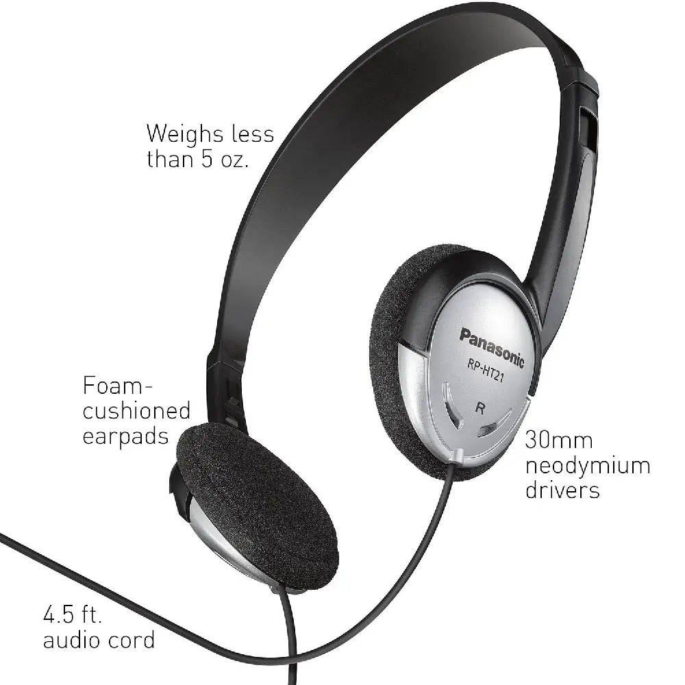 Panasonic RP-HT21 Lightweight Headphone, Wired 5 PACK RP-HT21-X5 thumbnail
