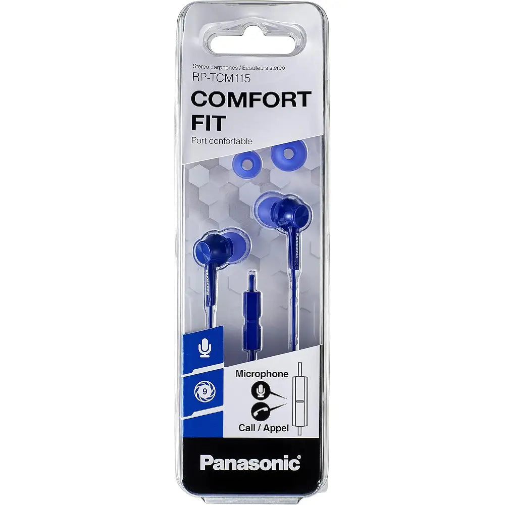 Panasonic in-Ear Headphones Blue RP-TCM115P-A thumbnail