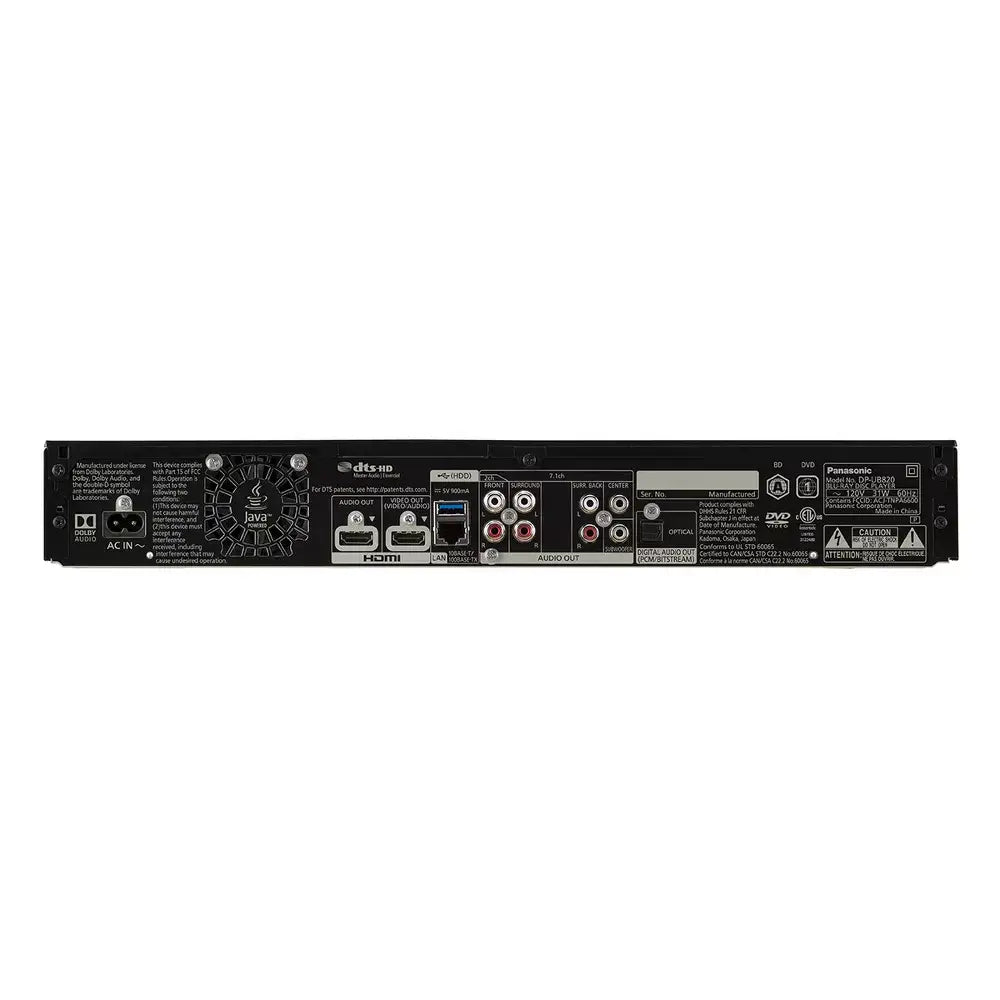 Panasonic Streaming 4K Blu Ray Player DP-UB820-K DP-UB820-PCK thumbnail