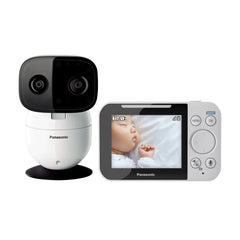 Panasonic Baby Monitor with Camera and Audio, 3.5” Color Video Baby Monitor, White/Black KXHN4001W