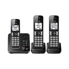 Panasonic Dect 6.0 Expandable Digital Cordless Answering System, 3-Handset Kxtgd393b KX-TGD393