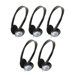 Panasonic RP-HT21 Lightweight Headphone, Wired 5 PACK RP-HT21-X5