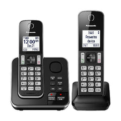 Panasonic kxtgd392b dect 6.0 expandable digital cordless answering system 2-handset, 2.4 KX-TGD392CB