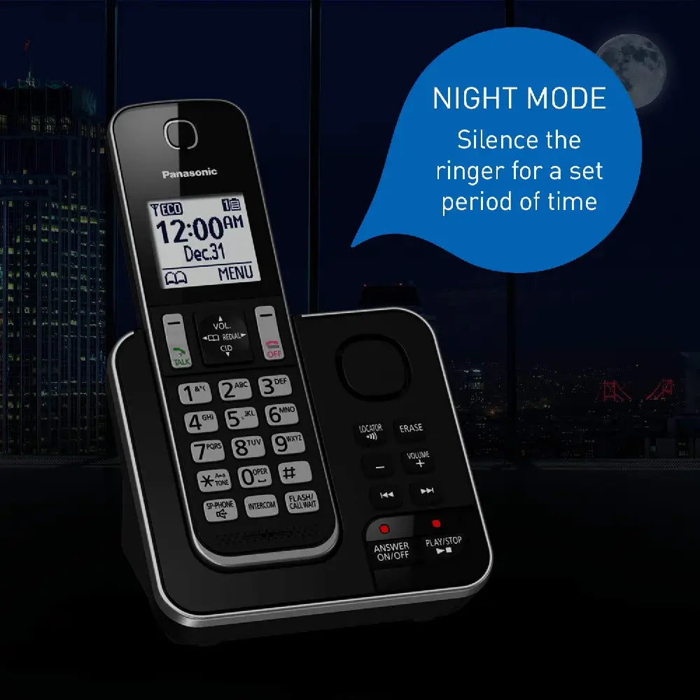 Panasonic kxtgd392b dect 6.0 expandable digital cordless answering system 2-handset, 2.4 KX-TGD392CB thumbnail