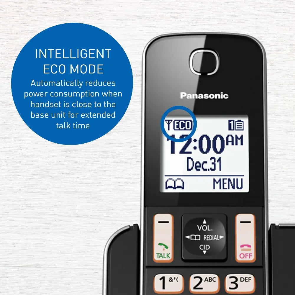Panasonic kxtgd392b dect 6.0 expandable digital cordless answering system 2-handset, 2.4 KX-TGD392CB thumbnail