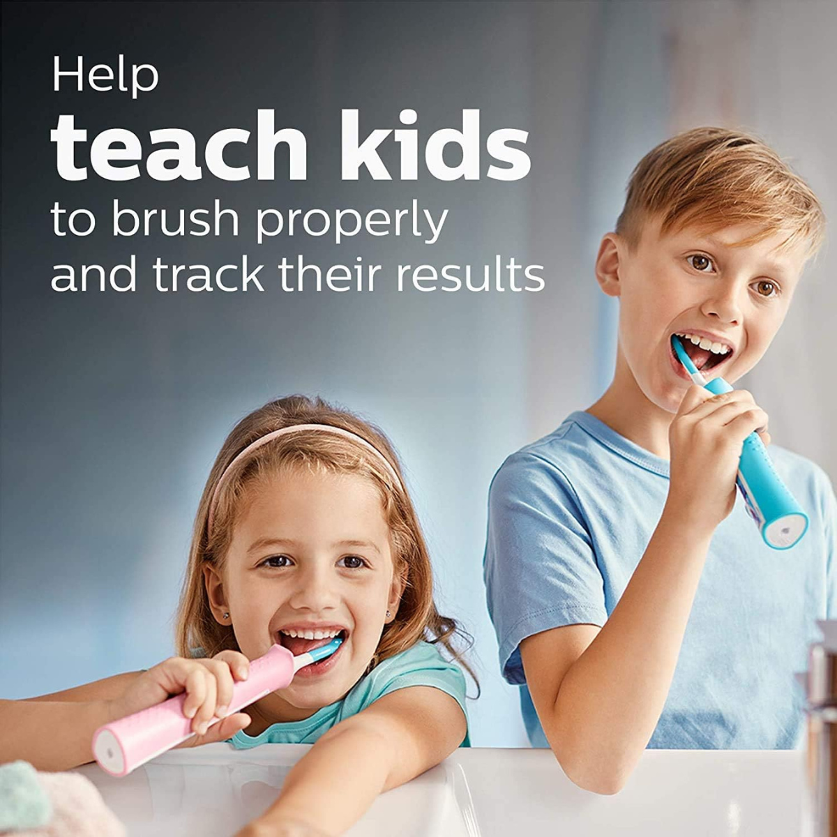 Philips Sonicare for Kids 3+ Bluetooth Connected Rechargeable Electric Power Toothbrush, Interactive Brushing App, Gentle Sonic Cleaning, Pink thumbnail