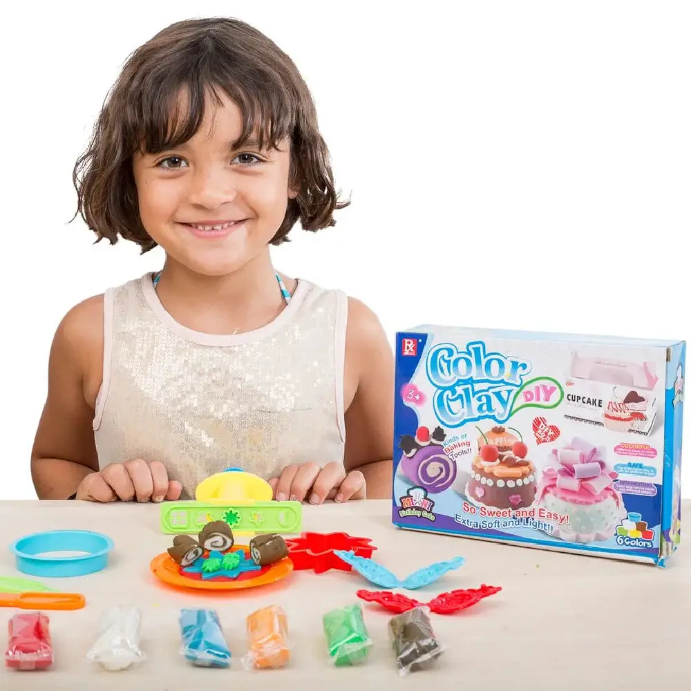 Play Baby Super Soft Clay Mini Birthday Cake Set PB-728-3 thumbnail