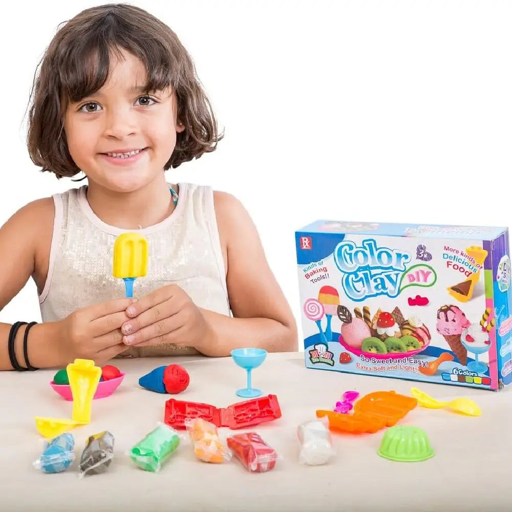 PlayBabyToys DIY Mini Ice Cream Set Shop Clay Collection 728B-1 thumbnail