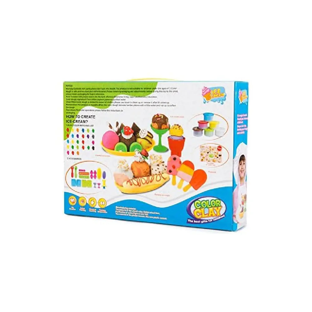 Play Baby Toys DIY Super Soft Clay Collection, Fast Food Series - Ice Cream Set - Create Yummy Frozen Treats PB-726E-1 thumbnail