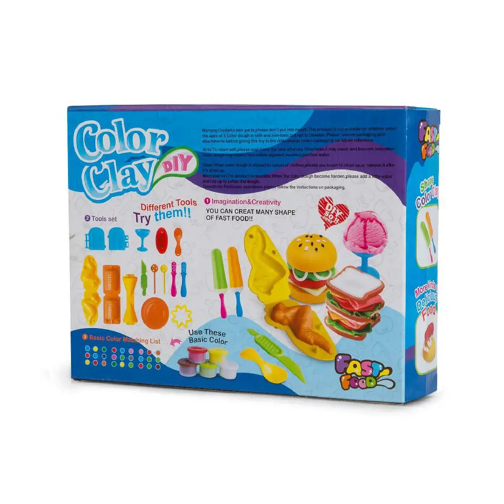 Play Baby Toys DIY Super Soft Clay Collection, Variety Pack - Fast Food PB-729D-1 thumbnail