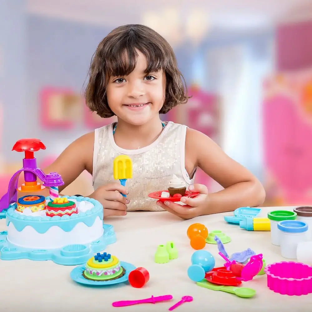 Play Doh Style DIY Super Soft Clay Chef Deluxe Series Cake House Play Dough PB-729A-2 thumbnail