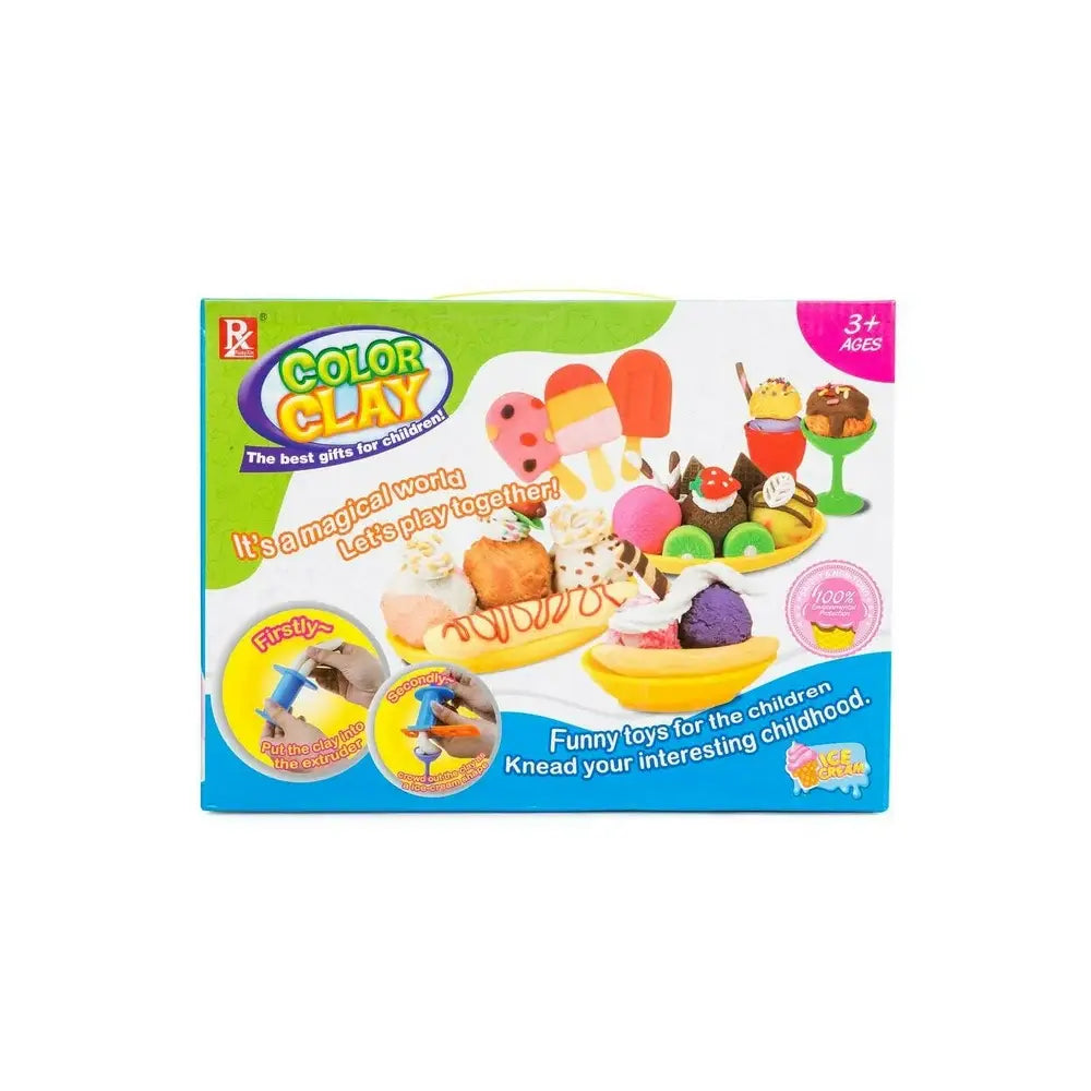 Play Baby Toys DIY Super Soft Clay Collection, Fast Food Series - Ice Cream Set - Create Yummy Frozen Treats PB-726E-1