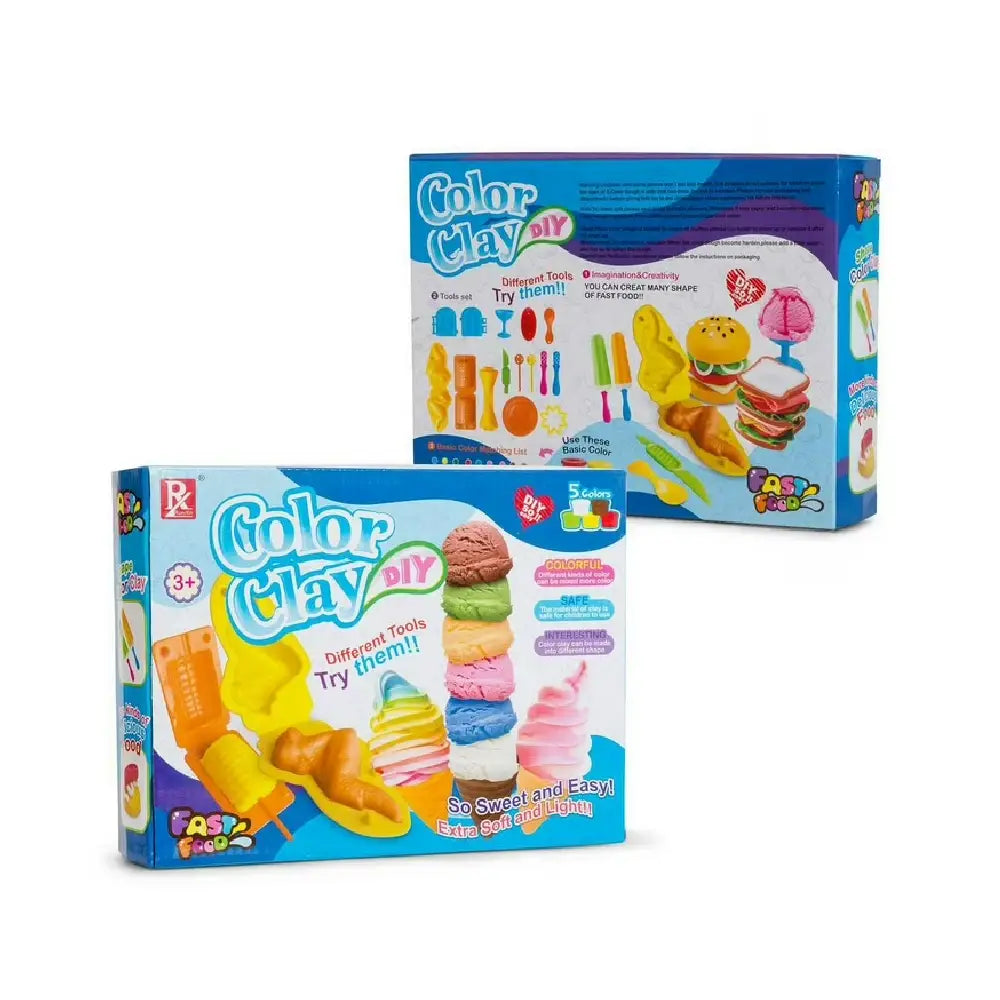 Play Baby Toys DIY Super Soft Clay Collection, Variety Pack - Fast Food PB-729D-1