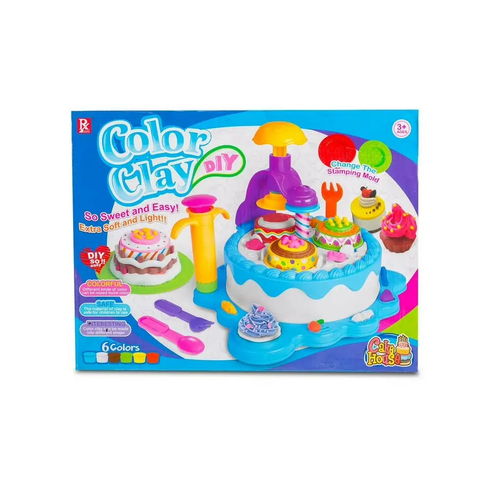 Play Doh Style DIY Super Soft Clay Chef Deluxe Series Cake House Play Dough PB-729A-2