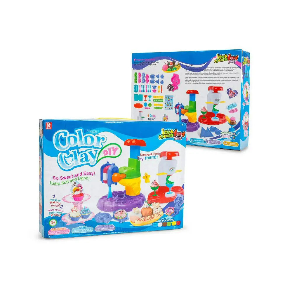 Play Doh Style DIY Super Soft Clay Chef Deluxe Series Ice Cream Play Dough PB-729A-1
