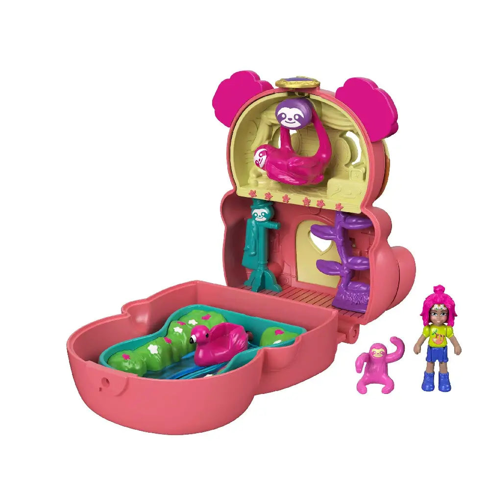 Polly Pocket Flip & Find Sloth Compact GTM59 thumbnail