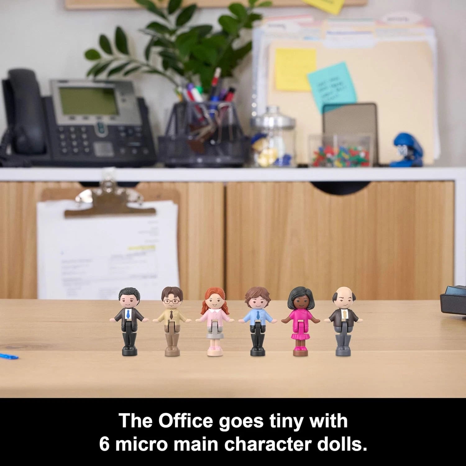 Polly Pocket x The Office Compact Playset 6 Character Dolls and 9 Accessories thumbnail