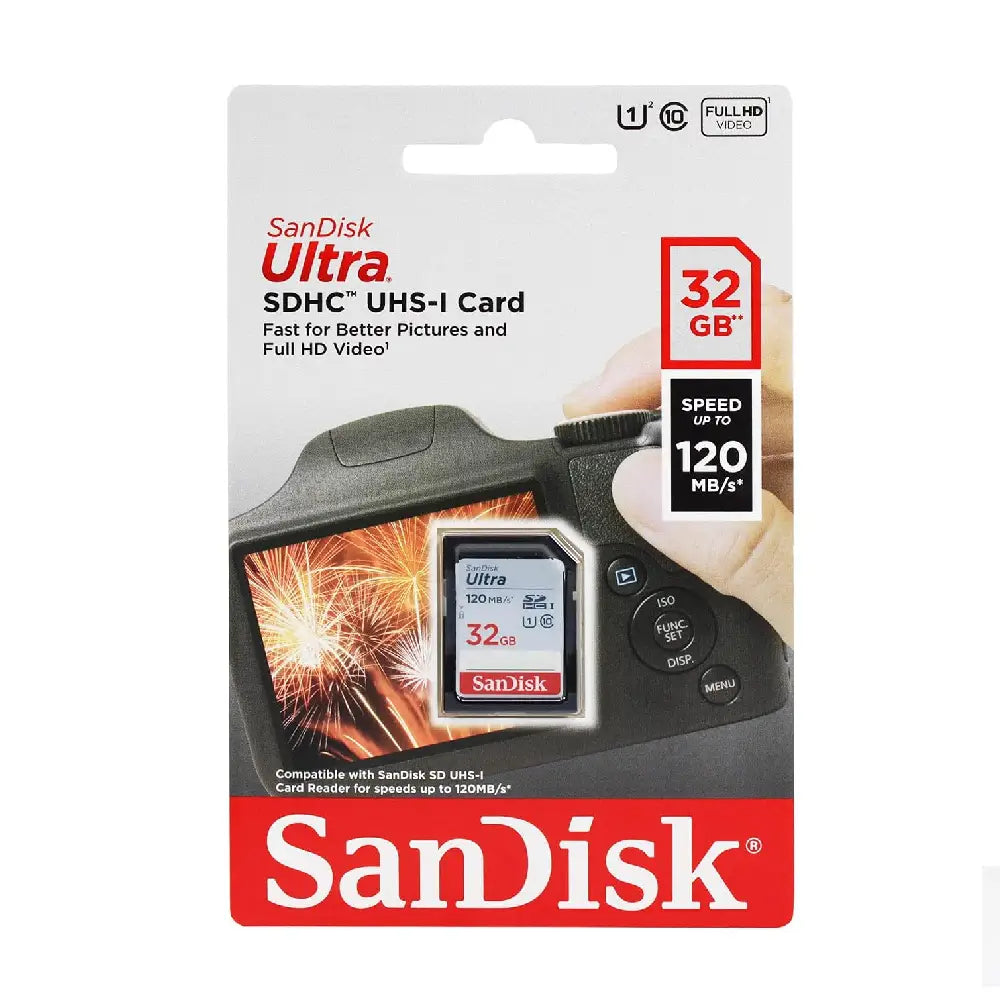 SanDisk 32GB Ultra SDHC UHS-I Memory Card -'' 120MB/s,'' SDSDUN4-032G-GN6IN thumbnail