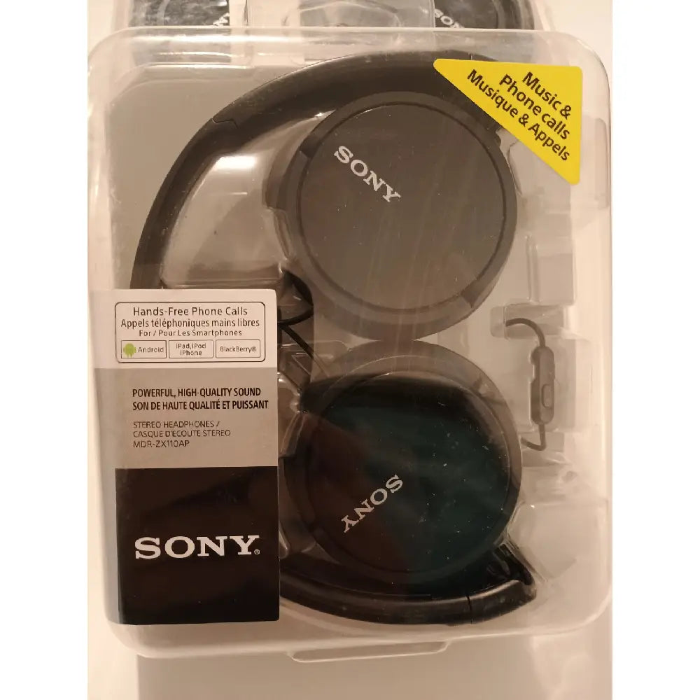Sony Headphone Over-Head  Stereo Extra Bass [Black with mic] MDR-ZX110AP/BLK thumbnail