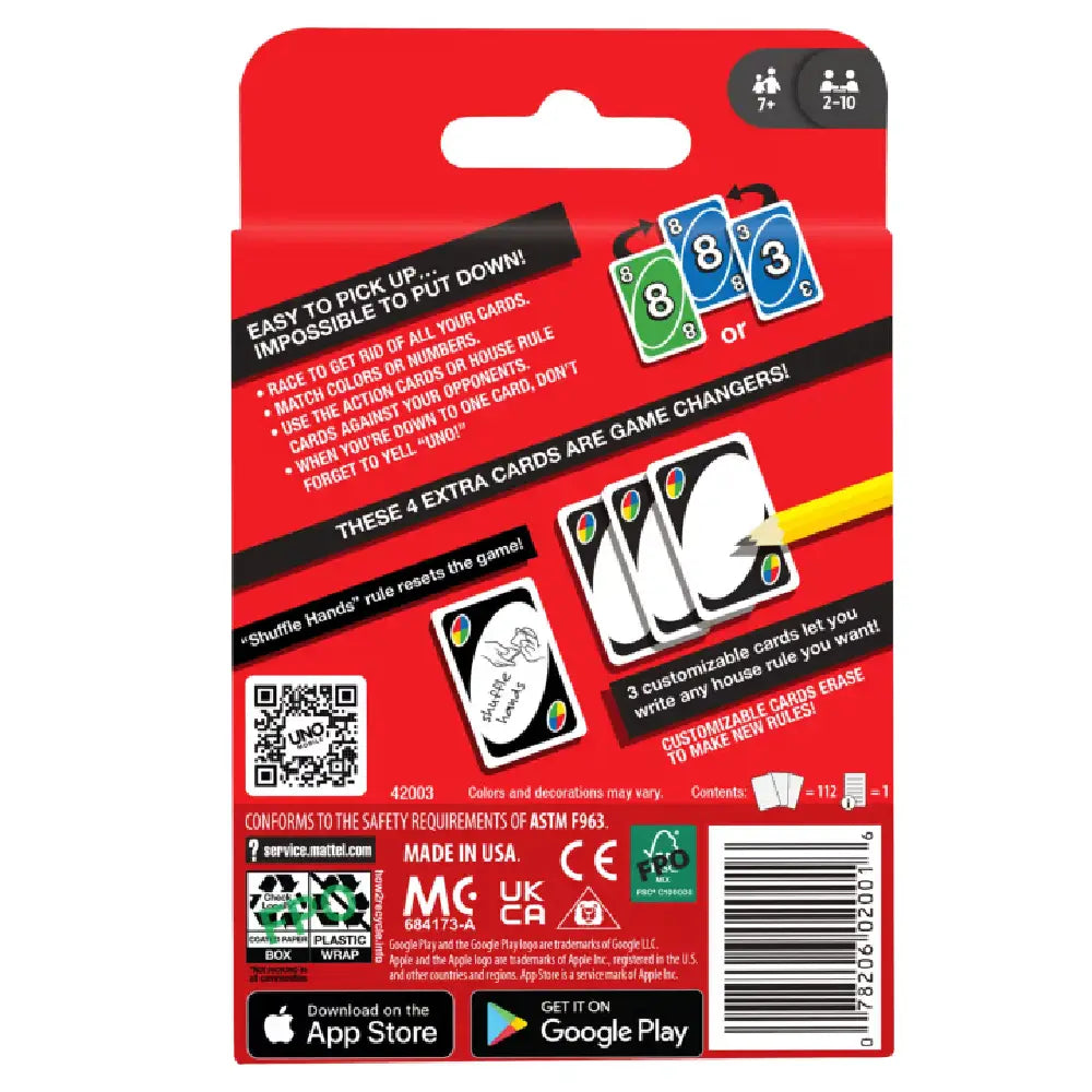 UNO Color & Number Matching Card Game 42003 thumbnail